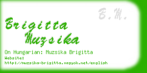 brigitta muzsika business card